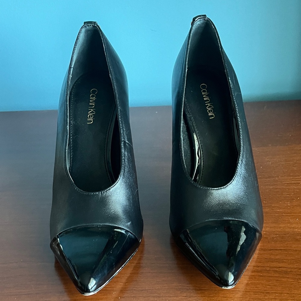 Calvin Klein Glossy Black Heels